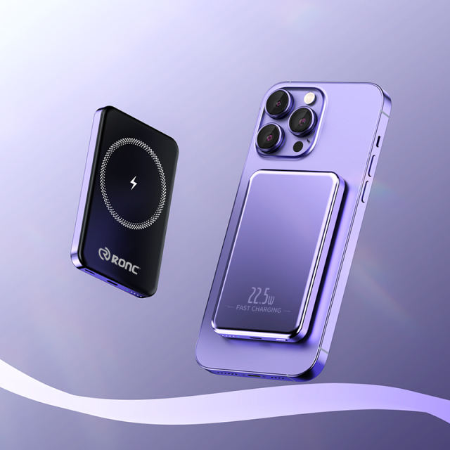 15W Magnetic Wireless Fast Charging Power Bank with 22.5W Super Fast Charging，5,000mAh/10,000mAh RC-WP032