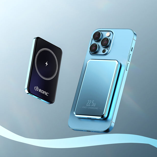 15W Magnetic Wireless Fast Charging Power Bank with 22.5W Super Fast Charging，5,000mAh/10,000mAh RC-WP032