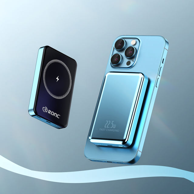 15W Magnetic Wireless Fast Charging Power Bank with 22.5W Super Fast Charging，5,000mAh/10,000mAh RC-WP032