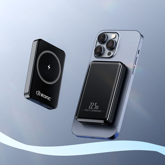 15W Magnetic Wireless Fast Charging Power Bank with 22.5W Super Fast Charging，5,000mAh/10,000mAh RC-WP032
