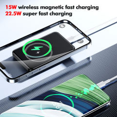 15W Magnetic Wireless Fast Charging Power Bank with 22.5W Super Fast Charging，5,000mAh/10,000mAh RC-WP032