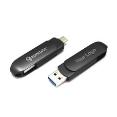 Large-Capacity  OTG Metal USB Flash Drive 256GB 128GB 64GB 32GB 16GB For iPhone Lightning HD USB Flash 3.0 Pendrive，Custom USB Drive，USB 3.2/ Type-C/High-Speed Transmission,Thumb Drive，Pen Drive，RC-U133