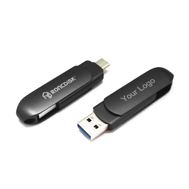 Large-Capacity  OTG Metal USB Flash Drive 256GB 128GB 64GB 32GB 16GB For iPhone Lightning HD USB Flash 3.0 Pendrive，Custom USB Drive，USB 3.2/ Type-C/High-Speed Transmission,Thumb Drive，Pen Drive，RC-U133