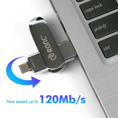 Large-Capacity  OTG Metal USB Flash Drive 256GB 128GB 64GB 32GB 16GB For iPhone Lightning HD USB Flash 3.0 Pendrive，Custom USB Drive，USB 3.2/ Type-C/High-Speed Transmission,Thumb Drive，Pen Drive，RC-U133