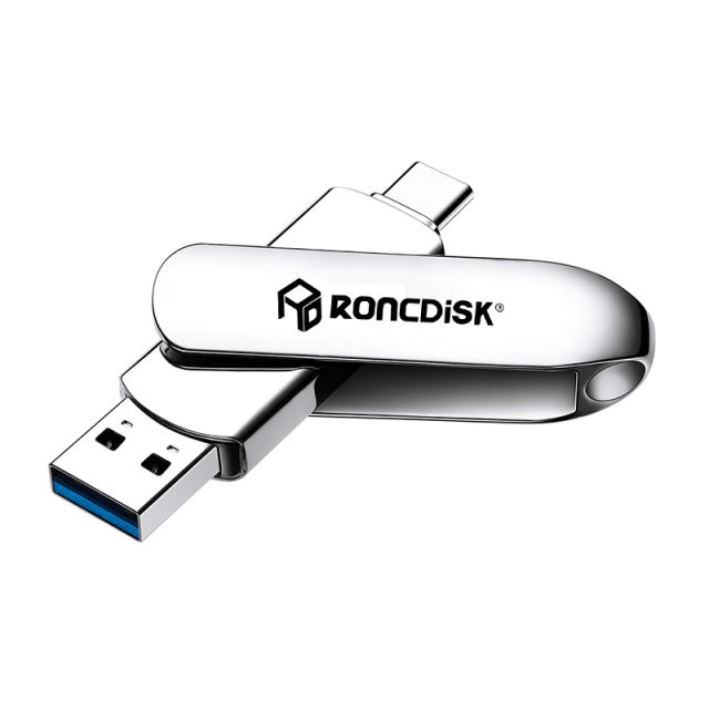 Large-Capacity  OTG Metal USB Flash Drive 256GB 128GB 64GB 32GB 16GB For iPhone Lightning HD USB Flash 3.0 Pendrive，Custom USB Drive，USB 3.2/ Type-C/High-Speed Transmission,Thumb Drive，Pen Drive，RC-U133