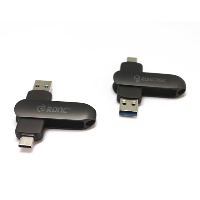 Large-Capacity  OTG Metal USB Flash Drive 256GB 128GB 64GB 32GB 16GB For iPhone Lightning HD USB Flash 3.0 Pendrive，Custom USB Drive，USB 3.2/ Type-C/High-Speed Transmission,Thumb Drive，Pen Drive，RC-U133