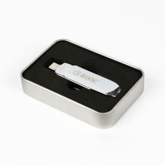 Large-Capacity  OTG Metal USB Flash Drive 256GB 128GB 64GB 32GB 16GB For iPhone Lightning HD USB Flash 3.0 Pendrive，Custom USB Drive，USB 3.2/ Type-C/High-Speed Transmission,Thumb Drive，Pen Drive，RC-U133