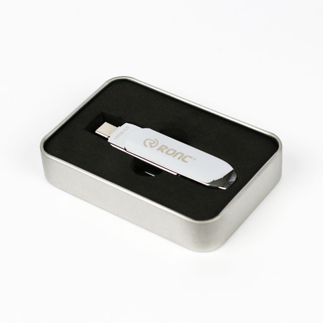 Large-Capacity  OTG Metal USB Flash Drive 256GB 128GB 64GB 32GB 16GB For iPhone Lightning HD USB Flash 3.0 Pendrive，Custom USB Drive，USB 3.2/ Type-C/High-Speed Transmission,Thumb Drive，Pen Drive，RC-U133