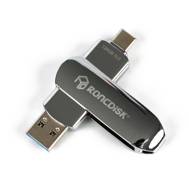 Large-Capacity  OTG Metal USB Flash Drive 256GB 128GB 64GB 32GB 16GB For iPhone Lightning HD USB Flash 3.0 Pendrive，Custom USB Drive，USB 3.2/ Type-C/High-Speed Transmission,Thumb Drive，Pen Drive，RC-U133