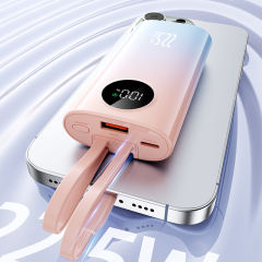 22.5W Super Fast Charging ,10,000mAh Power Bank with Built-in 2 Cables，PD20W Fast Charging，Customized Power Bank， RC-PD79