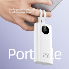 22.5W Super Fast Charging ,10,000mAh Power Bank with Built-in 2 Cables，PD20W Fast Charging，Customized Power Bank， RC-PD79