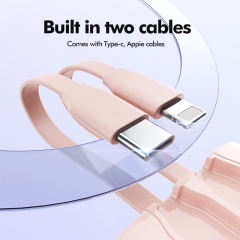 22.5W Super Fast Charging ,10,000mAh Power Bank with Built-in 2 Cables，PD20W Fast Charging，Customized Power Bank， RC-PD79