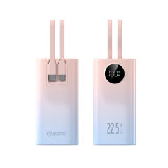 22.5W Super Fast Charging ,10,000mAh Power Bank with Built-in 2 Cables，PD20W Fast Charging，Customized Power Bank， RC-PD79