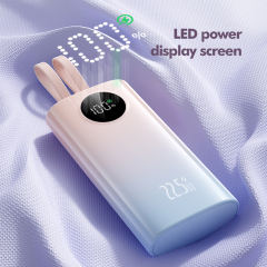 22.5W Super Fast Charging ,10,000mAh Power Bank with Built-in 2 Cables，PD20W Fast Charging，Customized Power Bank， RC-PD79