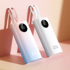 22.5W Super Fast Charging ,10,000mAh Power Bank with Built-in 2 Cables，PD20W Fast Charging，Customized Power Bank， RC-PD79