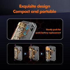 5,000mAh Mecha-Style Power Bank  22.5W Super Fast Charging, with  Replaceable Fire-Resistant Battery RC-PD78