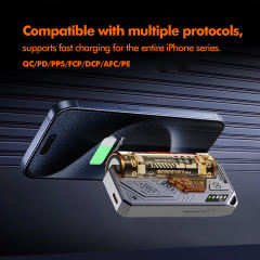 5,000mAh Mecha-Style Power Bank  22.5W Super Fast Charging, with  Replaceable Fire-Resistant Battery RC-PD78