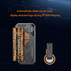 5,000mAh Mecha-Style Power Bank  22.5W Super Fast Charging, with  Replaceable Fire-Resistant Battery RC-PD78