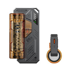 5,000mAh Mecha-Style Power Bank  22.5W Super Fast Charging, with  Replaceable Fire-Resistant Battery RC-PD78