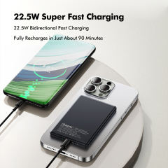 15W Magnetic Wireless Fast Charging Power Bank with 22.5W Super Fast Charging，5,000mAh/10,000mAh RC-WP033