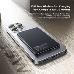 15W Magnetic Wireless Fast Charging Power Bank with 22.5W Super Fast Charging，5,000mAh/10,000mAh RC-WP033