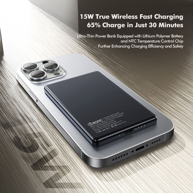 15W Magnetic Wireless Fast Charging Power Bank with 22.5W Super Fast Charging，5,000mAh/10,000mAh RC-WP033
