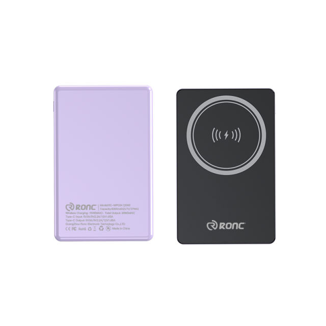15W Ultra-Thin Magnetic Wireless Fast Charging Power Bank with 22.5W Super Fast Charging，5,000mAh/10,000mAh RC-WP034