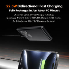 15W Ultra-Thin Magnetic Wireless Fast Charging Power Bank with 22.5W Super Fast Charging，5,000mAh/10,000mAh RC-WP034