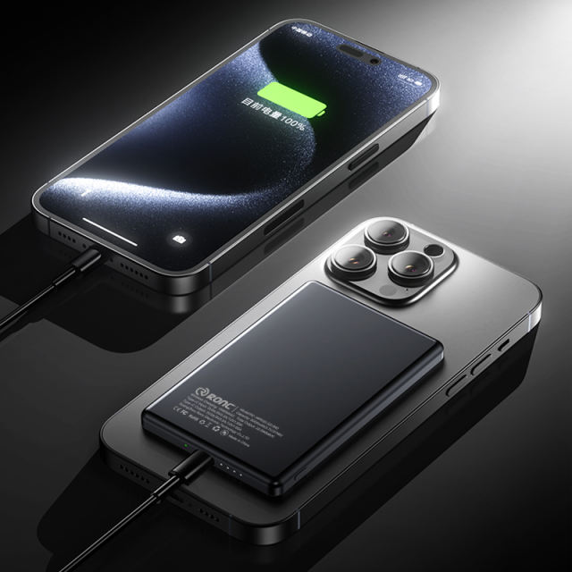 15W Ultra-Thin Magnetic Wireless Fast Charging Power Bank with 22.5W Super Fast Charging，5,000mAh/10,000mAh RC-WP034