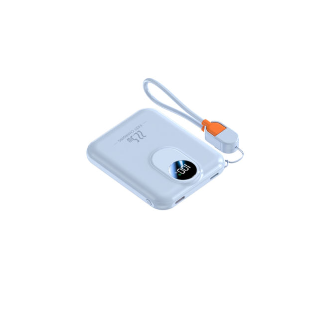15W Mini Magnetic Wireless Power Bank with Built-in C to L Cable，22.5W Super Fast Charging & PD 20W Two-Way Fast Charging，Available in 5,000mAh / 10,000mAh RC-WP035