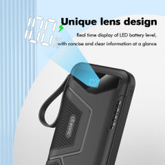 10,000/20,000/30,000mAh Exclusive Patent Power Bank with 22.5W/PD20W Super Fast Charging and Built-in 2 Cables，Customized Power Bank， RC-PD80