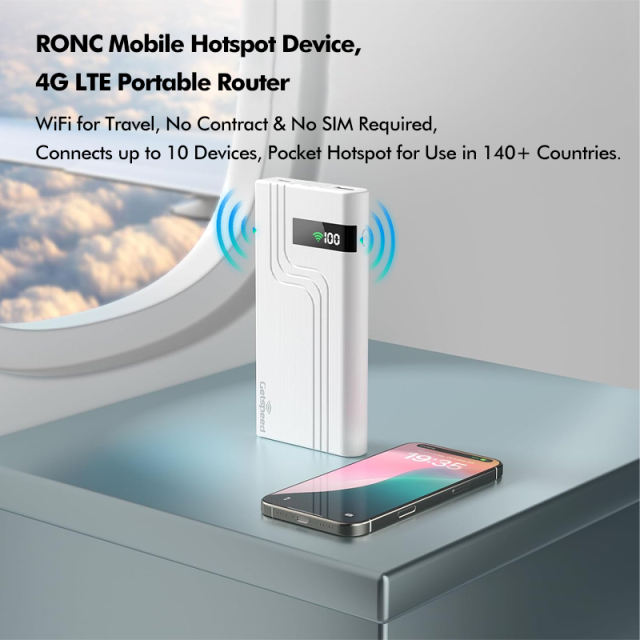 10,000mAh 4G LTE Pocket WiFi Power Bank with Built-in Cables, Portable Hotspot, Fast Charging, SIM Slot, Travel Router, OEM/ODM Available RC-MP80