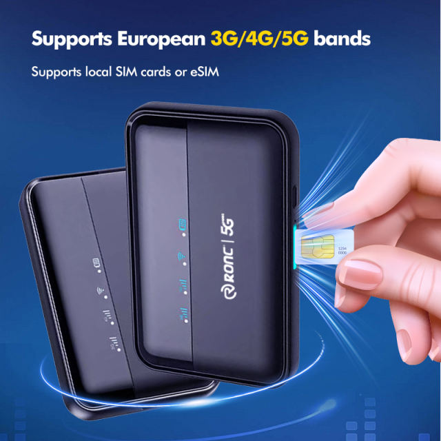 10,000mAh 5G WiFi Power Bank | Ultra-Fast WiFi 6 | eSIM & SIM Support | Fast Charging for iPhone & Android RC-M5P