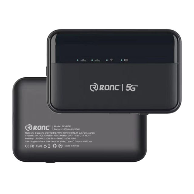 10,000mAh 5G WiFi Power Bank | Ultra-Fast WiFi 6 | eSIM & SIM Support | Fast Charging for iPhone & Android RC-M5P