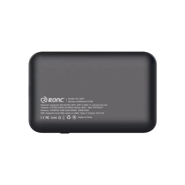 10,000mAh 5G WiFi Power Bank | Ultra-Fast WiFi 6 | eSIM & SIM Support | Fast Charging for iPhone & Android RC-M5P