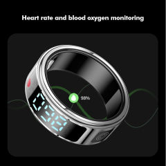 Smart Ring with Display | AI Wearable Device for Heart Rate, Blood Oxygen, Sleep Monitoring & Fitness Tracking | Multi-Function Smart Ring RC-SR004
