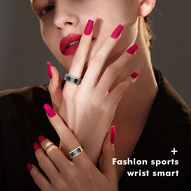 Smart Ring with Display | AI Wearable Device for Heart Rate, Blood Oxygen, Sleep Monitoring & Fitness Tracking | Multi-Function Smart Ring RC-SR004