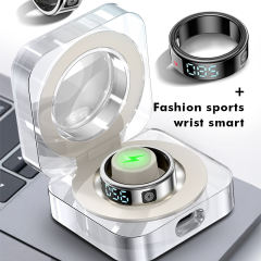 Smart Ring with Display | AI Wearable Device for Heart Rate, Blood Oxygen, Sleep Monitoring & Fitness Tracking | Multi-Function Smart Ring RC-SR004