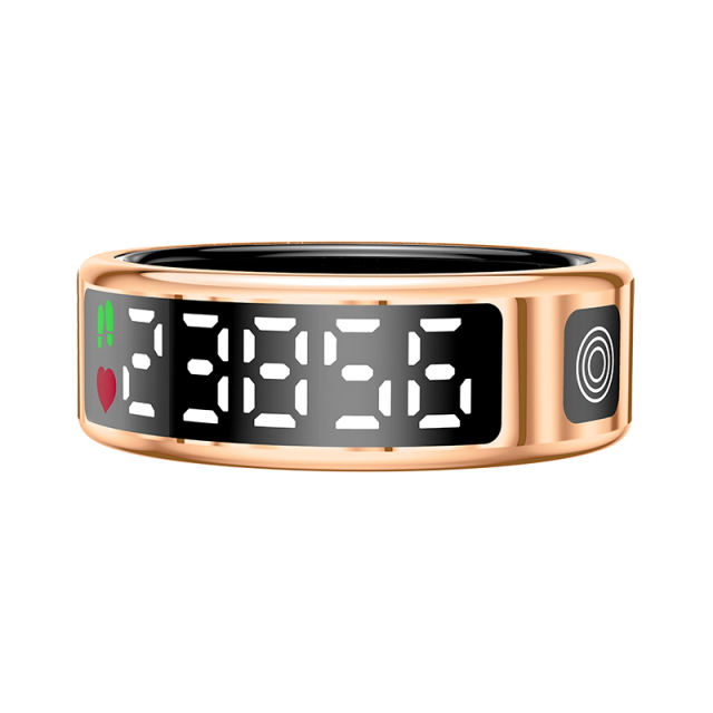 Smart Ring with Display | AI Wearable Device for Heart Rate, Blood Oxygen, Sleep Monitoring & Fitness Tracking | Multi-Function Smart Ring RC-SR08