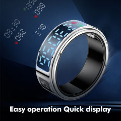 Smart Ring with Display | AI Wearable Device for Heart Rate, Blood Oxygen, Sleep Monitoring & Fitness Tracking | Multi-Function Smart Ring RC-SR004