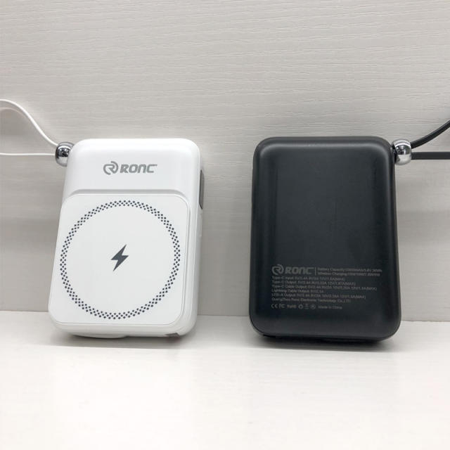 10000mAh Magnetic Wireless Power Bank with 22.5W Super Fast Charging, PD 20W Two-Way Charge, 15W MagSafe Wireless Charger, Built-in Cables & NTC Protection – Portable Charger for iPhone & Android RC-WP036