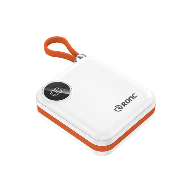 Mini 10000mAh Power Bank with 22.5W Super Fast Charging, PD 20W Two-Way Charging, Built-in USB-C & Lightning Cables – Portable Charger for iPhone & Android RC-PD82