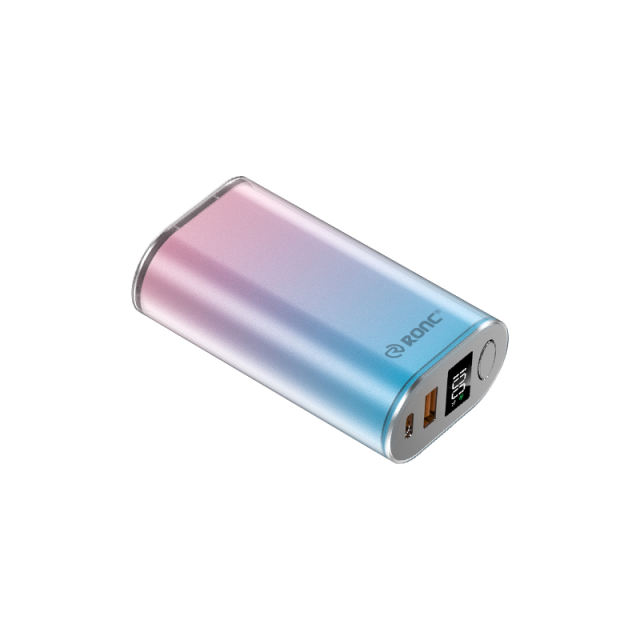 22.5W Super Fast Charging Mini Power Bank 10000mAh – Gradient Blue Pink Portable Charger, Customizable Fast &amp; Standard Charging RC-P160