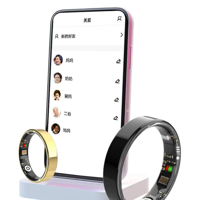 Smart Health Ring with Heart Rate, Blood Pressure, and SpO2 Monitoring | Waterproof Fitness Ring for Android & iOS RC-SR001