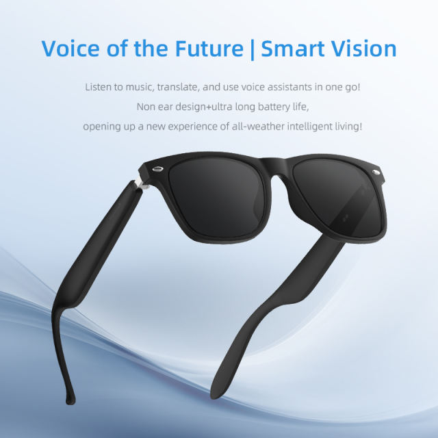 Smart AI Bluetooth 5.3 Glasses with Music, Voice Assistant & Real-Time Translation | Open-Ear Audio Sunglasses with Long Battery Life RC-SG001