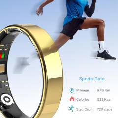 Smart Health Ring with Heart Rate, Blood Pressure, and SpO2 Monitoring | Waterproof Fitness Ring for Android & iOS RC-SR001
