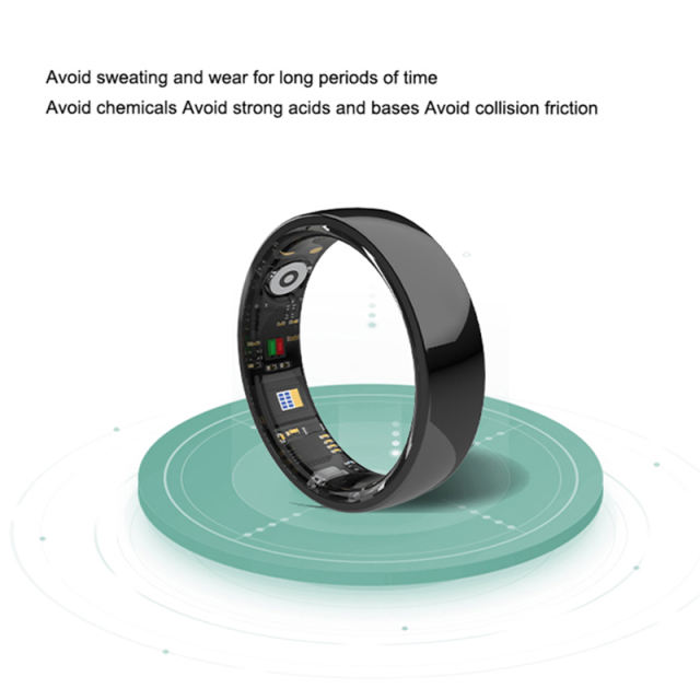 Smart Health Monitoring Ring – Heart Rate, Blood Oxygen & Blood Pressure Tracker, IP68 Waterproof, Bluetooth 5.0, Multi-Language Support RC-SR002