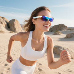 AI Smart Cycling Glasses – Bluetooth 5.4, Real-Time Translation, Remote Camera, Voice Assistant, UV400 Outdoor Sunglasses RC-SG003