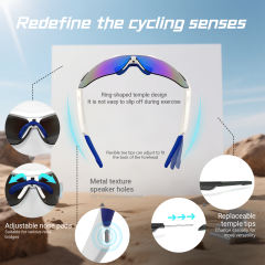 AI Smart Cycling Glasses – Bluetooth 5.4, Real-Time Translation, Remote Camera, Voice Assistant, UV400 Outdoor Sunglasses RC-SG003