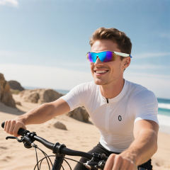 AI Smart Cycling Glasses – Bluetooth 5.4, Real-Time Translation, Remote Camera, Voice Assistant, UV400 Outdoor Sunglasses RC-SG003